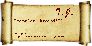 Treszler Juvenál névjegykártya